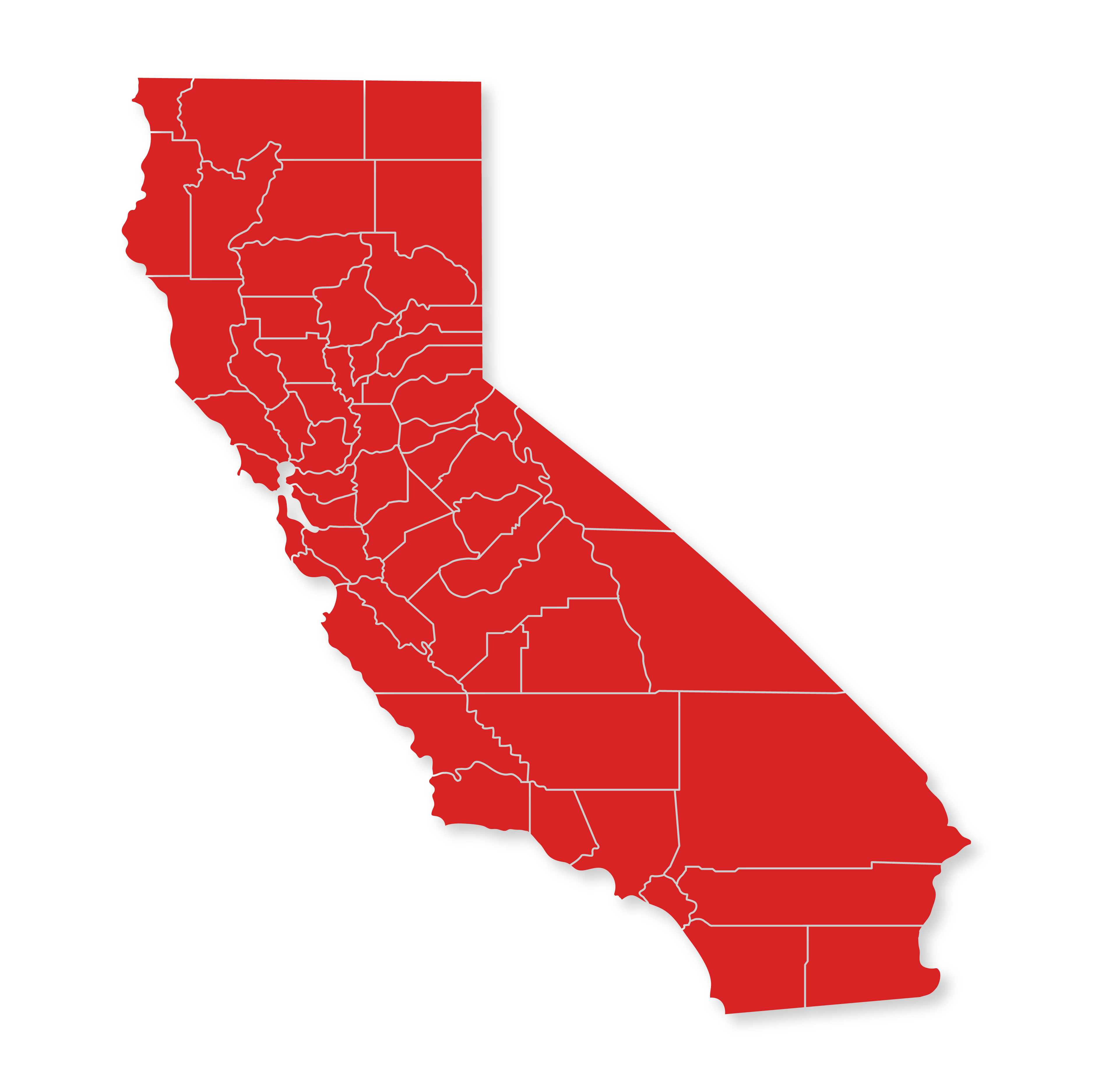 map of the U.S. state of California